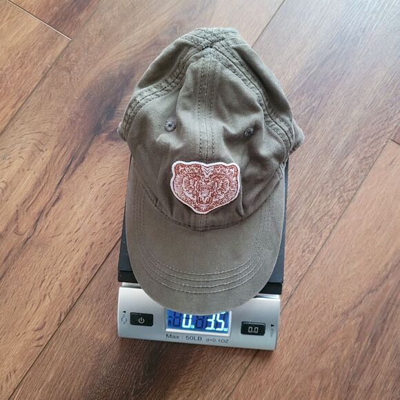 Lucky Brand Bear Head Patch Baseball Cap Hat Distressed One Size FLAW - Picture 13 of 13